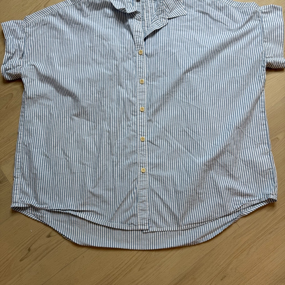 Madewell Oversized Button-Up Shirt Top - Picture 5 of 6